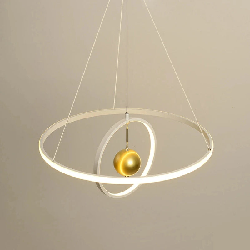 lustre circulaire en forme de boule de fer pour salon