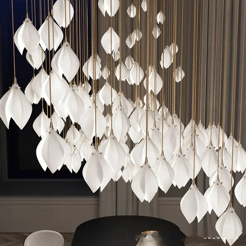 suspension en céramique nordique design fleur pour décoration intérieure - vue 4 sur 7