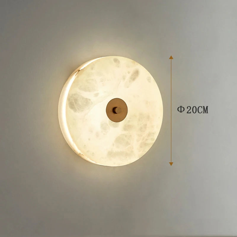 Applique murale ronde en marbre Led salon chevet escalier applique Restaurant hôtel décor éclairage chaud neutre blanc froid