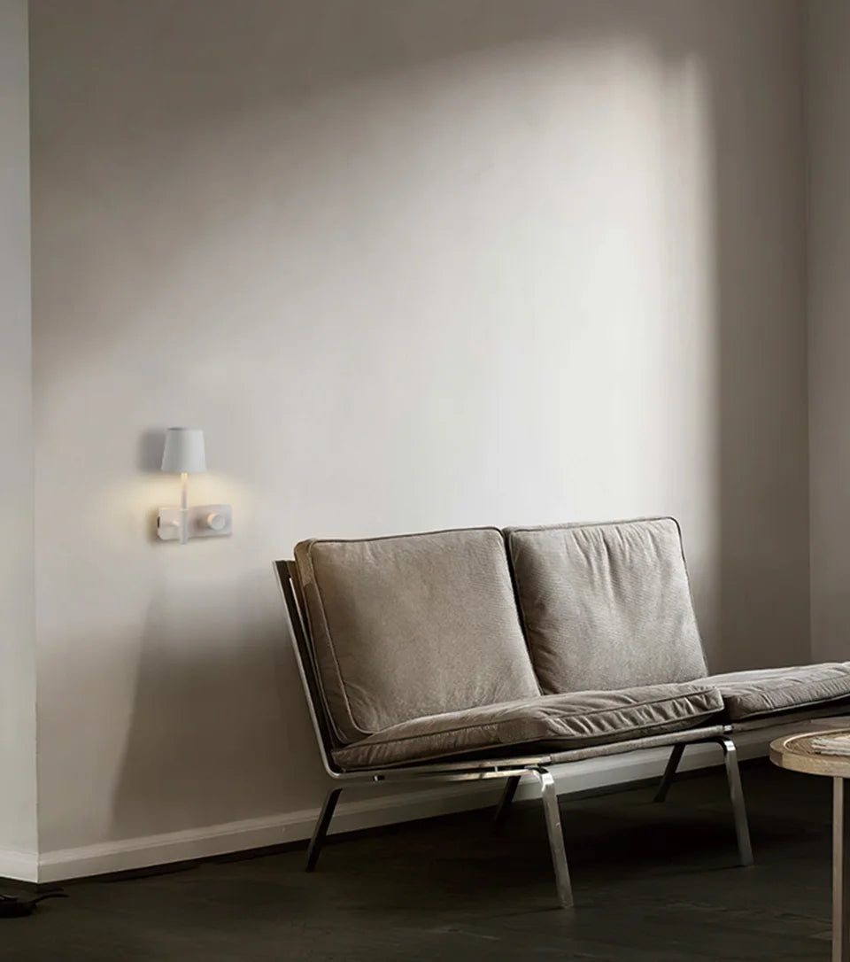 applique murale nordique avec interrupteur et usb - vue 5 sur 6