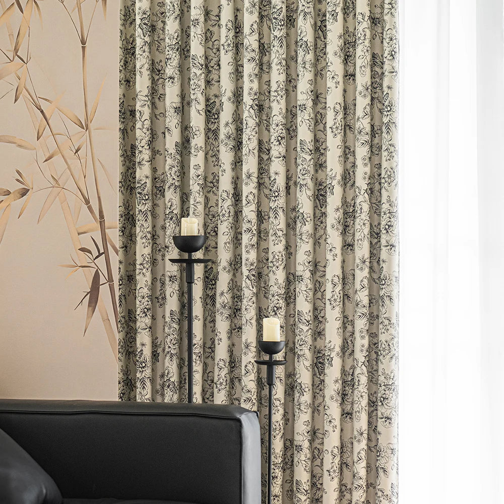 Rideau occultant à motifs imprimés pour salon chambre - vue 4 sur 7