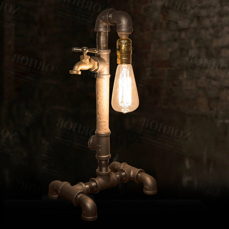 Lampes à conduite d'eau rétro industrielles Vintage en fer rouille E27 pour café