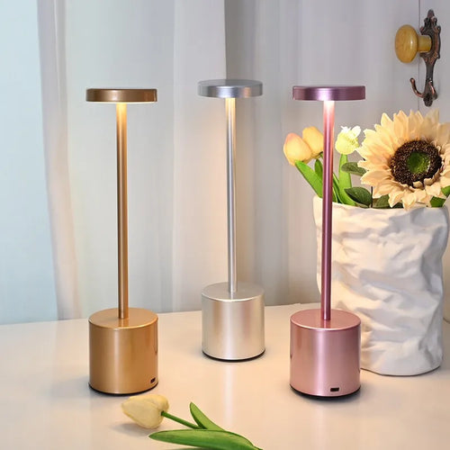 Touch Sensor Desktop Night Light USB Charging Wireless Reading Lamp Creative Ambient Light for Bedroom,Living Room,Restaurant - vue 7 sur 11