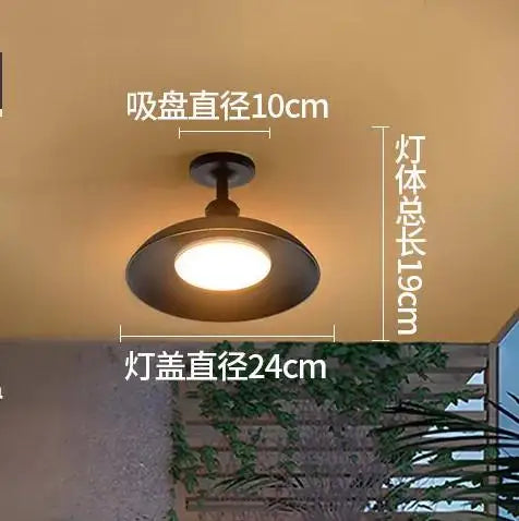 plafonnier led rétro ovni pour éclairage extérieur jardin balcon cour - vue 10 sur 10
