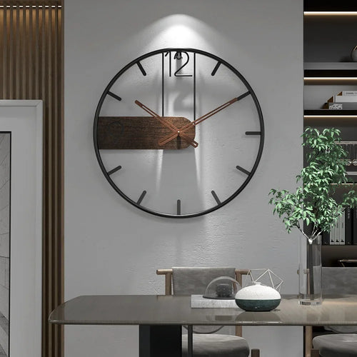 horloge murale nordique 3D en métal pour décoration moderne - vue 5 sur 5