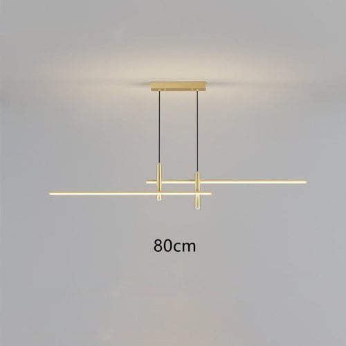 Lustre design LED minimaliste en barre métallique Sarno - vue 11 sur 12
