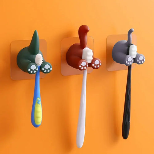 porte-brosse à dents animal autocollant pour enfants amusant - vue 2 sur 12