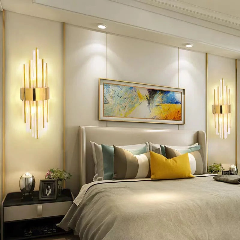 applique murale led en cristal design nordique élégant - vue 5 sur 12