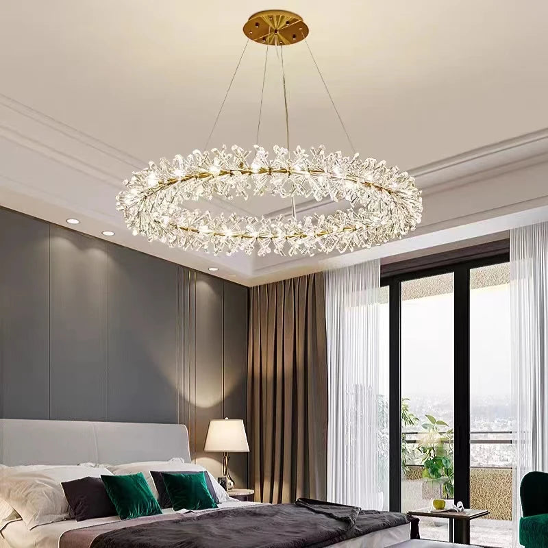 suspension en cristal design nordique pour éclairage élégant - vue 6 sur 14