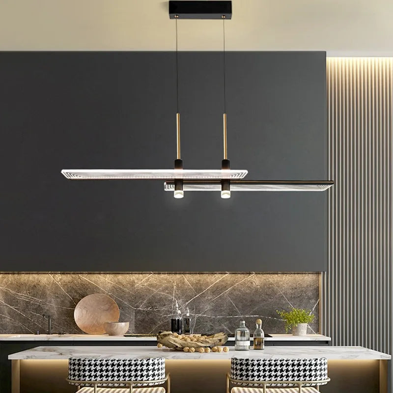 lustre led minimaliste postmoderne créatif design suspension - vue 7 sur 10