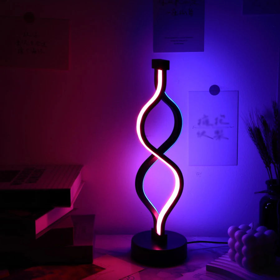 lampe de bureau usb créative torsion pour décoration - vue 4 sur 7