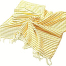 Serviette de plage turque coton tissé rayé bohème