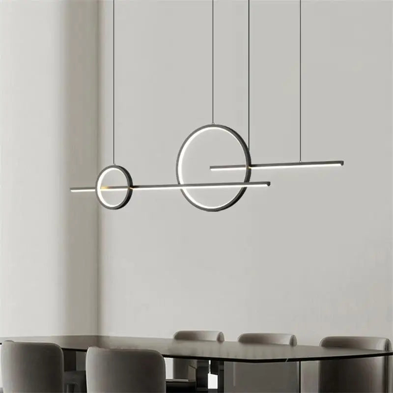 "qiyimei lampe suspension led pour bar et décoration intérieure" - vue 10 sur 10