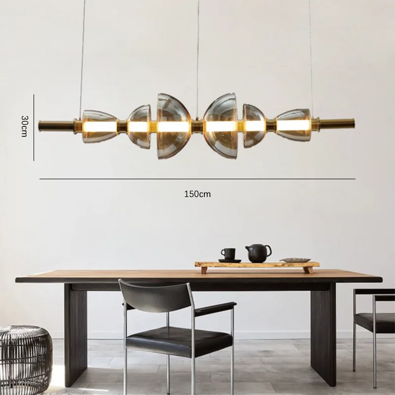 lustre en verre design nordique pour espace moderne - vue 8 sur 11