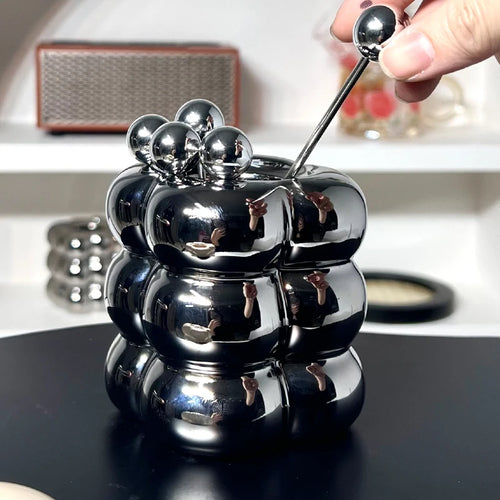fourchette à fruits en acier inoxydable avec support de rangement - vue 12 sur 12