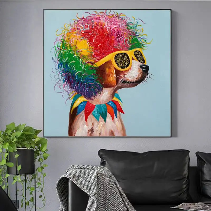 peinture murale personnalisée animaux et nature art à la main