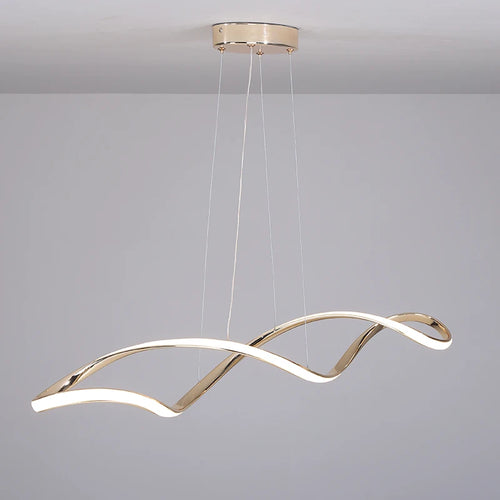 Lustre LED modernes pour salle à manger salon chambre L92cm Or / Chrome / Noir Télécommande