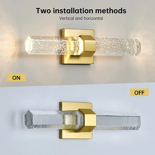 Modern Up and Down Wall Lamp for Home Bedroom Bedside Living Room Aisle Hallway Stair Wall Sconce Light 10W 110V 220V  Gold - vue 6 sur 7