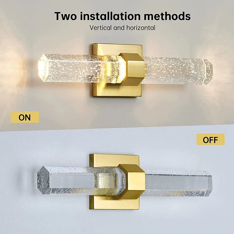 Modern Up and Down Wall Lamp for Home Bedroom Bedside Living Room Aisle Hallway Stair Wall Sconce Light 10W 110V 220V  Gold - vue 5 sur 7