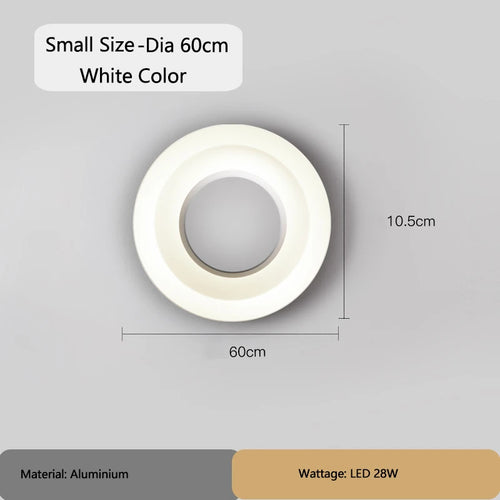 Modern Round Wall Lamps for Bedroom Bedside Living Room Wall Light Decorative Illuminaire 25cm 40cm 60cm Bar Stair Night Lamps - vue 9 sur 13