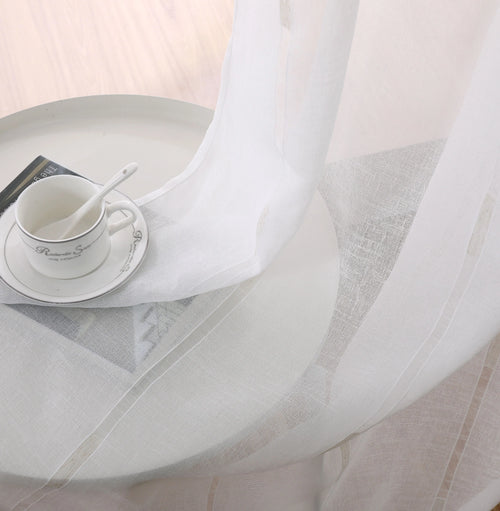 Voilage rayures style europeen moderne pour salon chambre - vue 7 sur 7