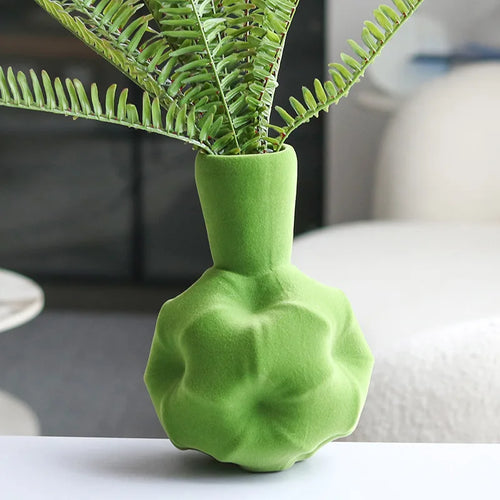 vase en résine flocage abstrait pour décoration artisanale