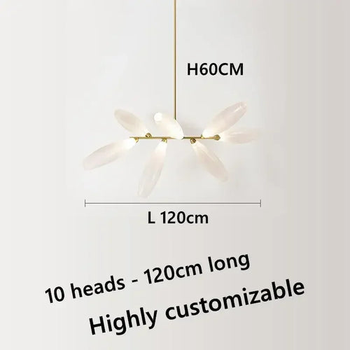 lustre moderne en verre nordique pour décoration intérieure - vue 11 sur 14