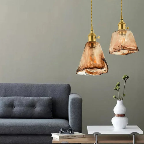 lustre en verre rétro nordique pour café et restaurant - vue 3 sur 10