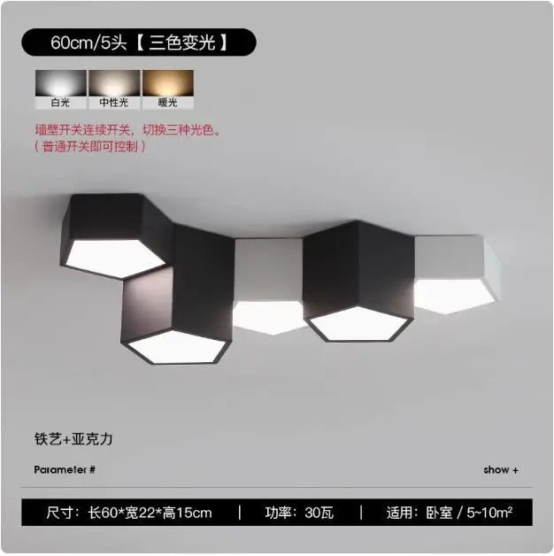 plafonnier moderne avec lumière led pour bureau et étude - vue 11 sur 12