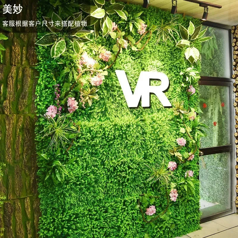 décoration végétale murale verte pour intérieur élégant
