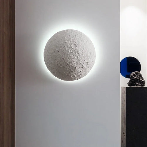 applique murale décorative lune design créatif éclairage led moderne - vue 4 sur 6