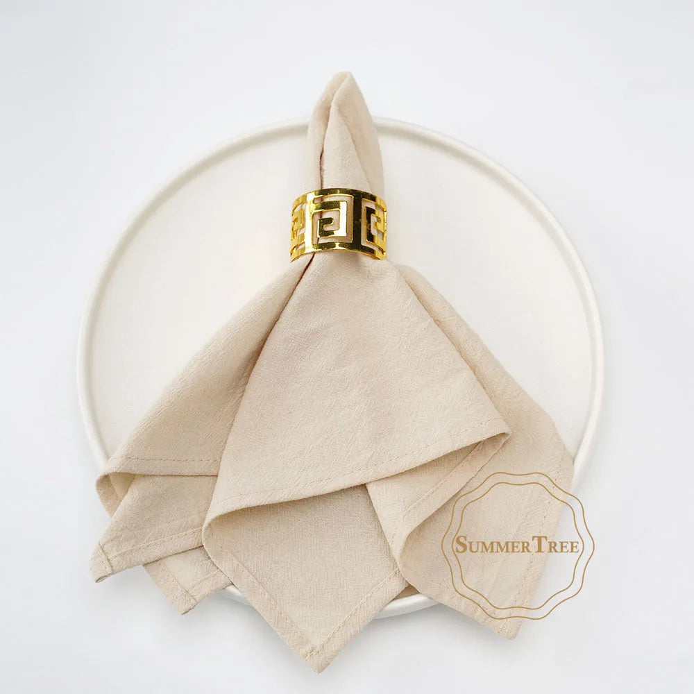 Serviette de table coton lavé style vintage