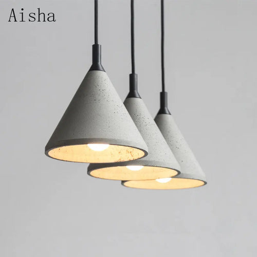 suspension en ciment style industriel pour café ou restaurant
