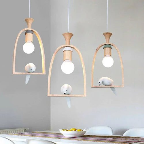 lustre créatif romantique design oiseau lumière suspendue décorative