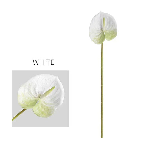 feuilles d'anthurium artificielles pour décoration florale et jardin - vue 21 sur 24