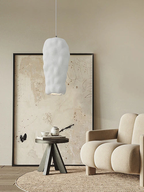 lustre wabi sabi japonais led pour décoration bar loft - vue 3 sur 10