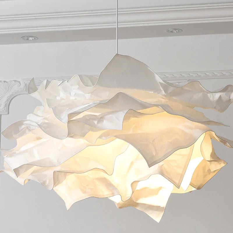 lampe suspendue en papier blanc pour éclairage plafond magasin restaurant