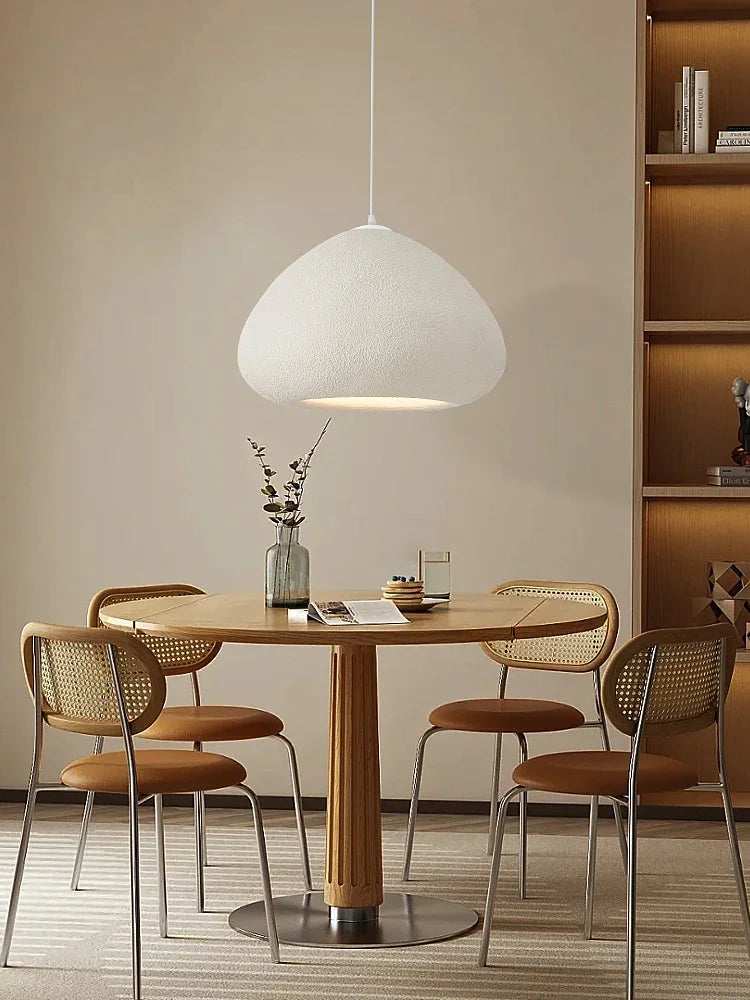 Handmade Wabi-Sabi Restaurant Pendant Light Nordic Cream Style Bar Table Lamp Designer Bedroom Lighting Deco LED Loft Chandelier - vue 5 sur 11