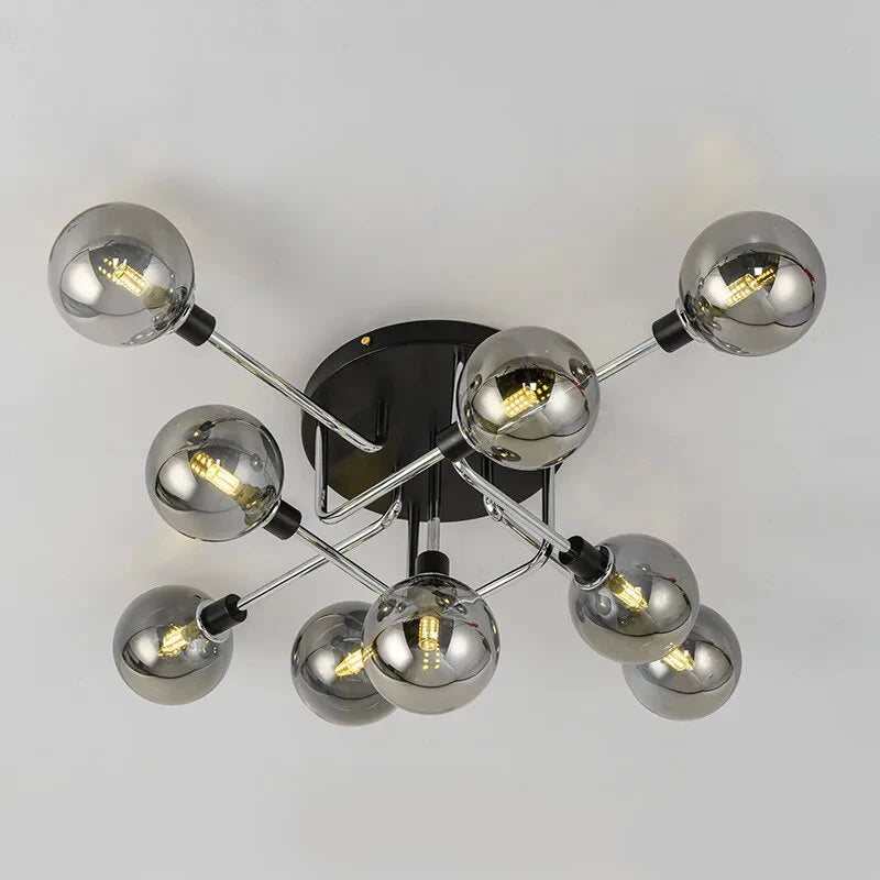 plafonnier led en verre design pour décoration intérieure - vue 6 sur 18