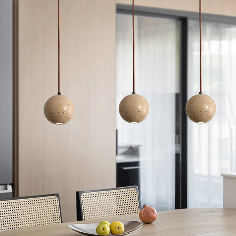 suspension à led en pierre de grotte design moderne pour intérieur - vue 5 sur 7