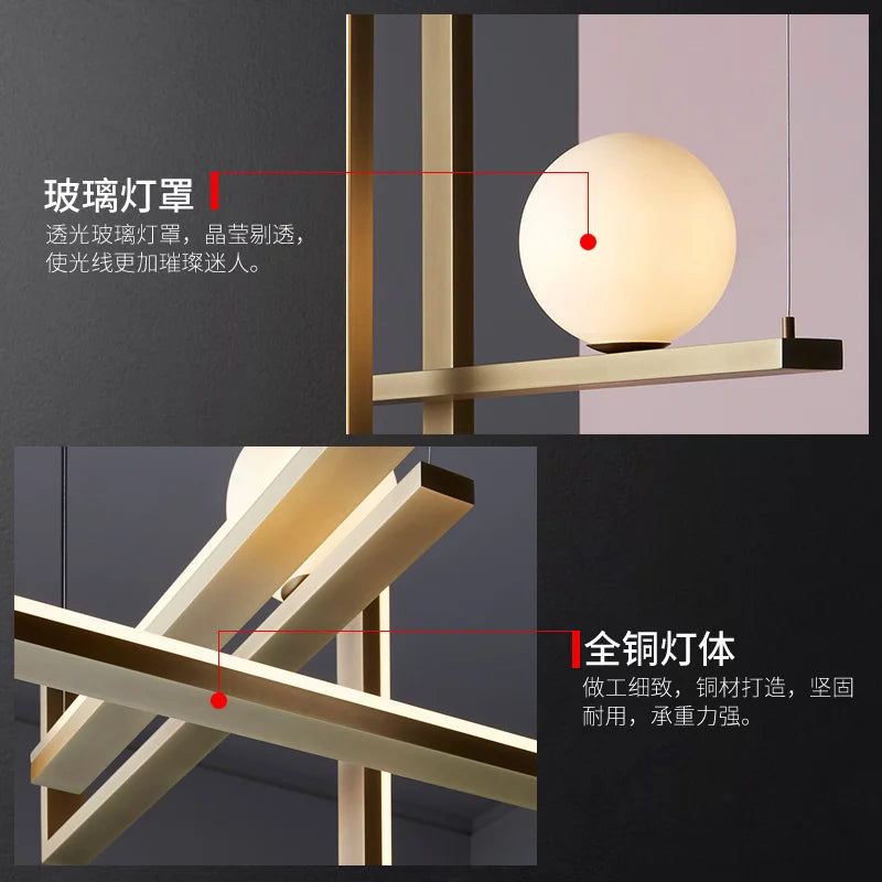 suspension design géométrique créatif pour éclairage moderne - vue 6 sur 13