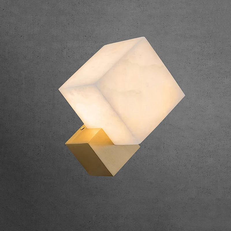 applique murale led moderne en marbre nordique style américain bronze doré