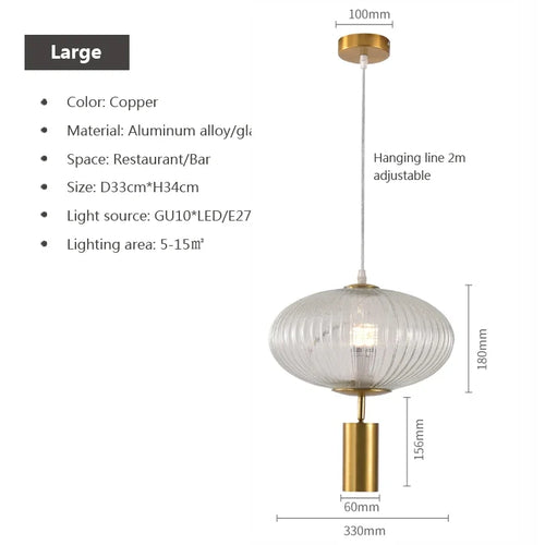 suspension en verre rétro design pour décoration intérieure - vue 17 sur 18