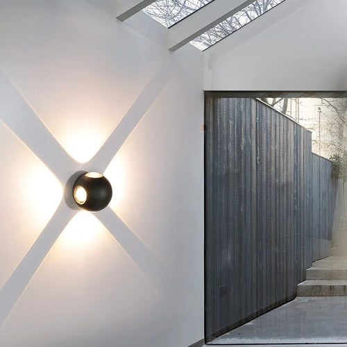 applique murale led étoile et croix moderne étanche pour extérieur - vue 3 sur 6
