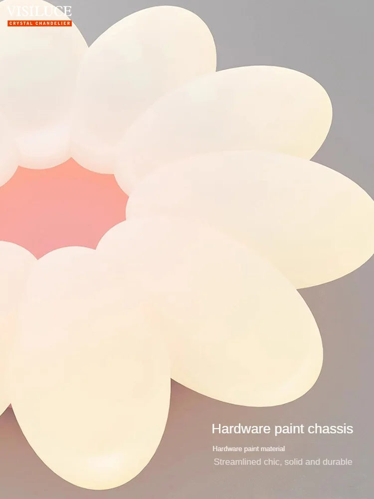 plafonnier led fleurs pour chambre d enfant trois couleurs lumière - vue 4 sur 10