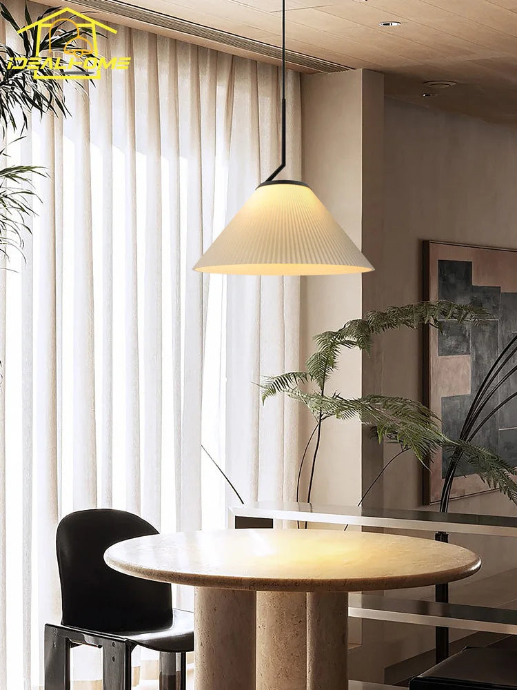 suspension led plissée design ambiance pour décoration intérieure - vue 5 sur 6