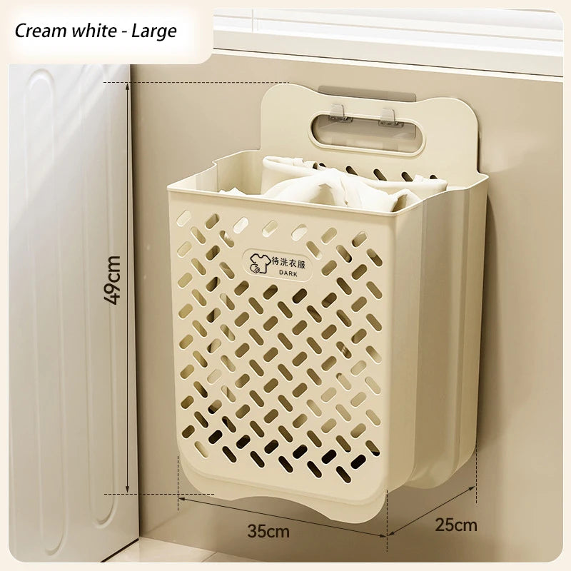 panier de rangement pliable à suspendre pour linge sale - vue 13 sur 19