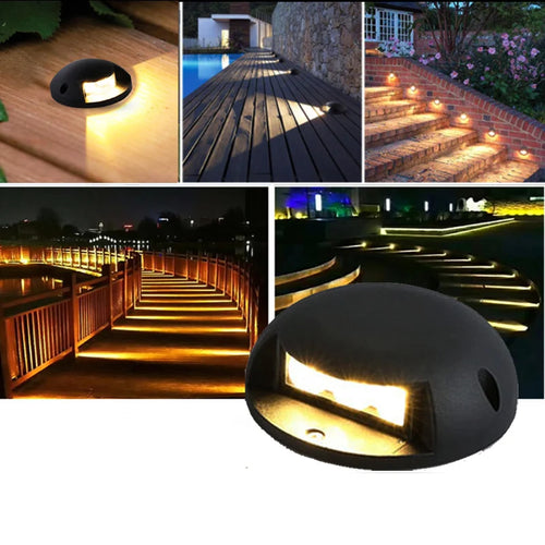 Outdoor floor lights, waterproof underground lights, led aisle, trail lights, stairs, hole-free garden lights, lawn steps - vue 2 sur 9