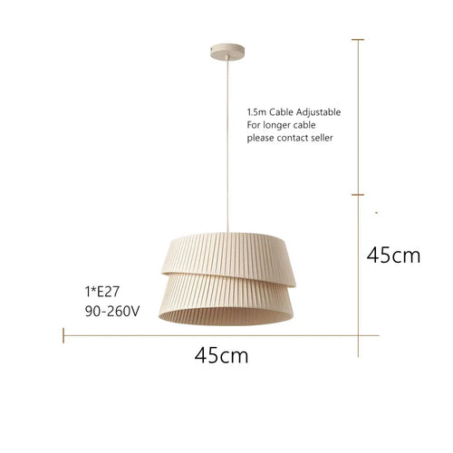 Lustre arrondi crème de style bohème