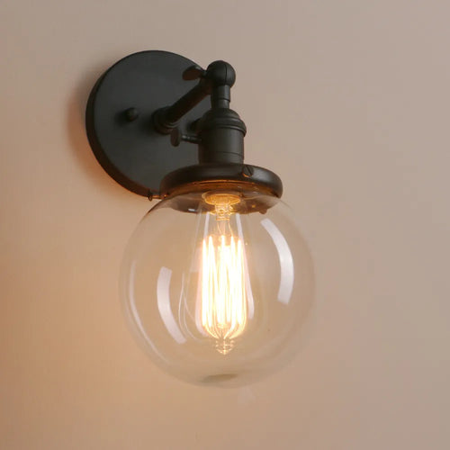 Permo 5.9 ''Vintage applique moderne en verre applique murale luminaires luminaire Loft chevet miroir lampe escalier lumières - vue 5 sur 11